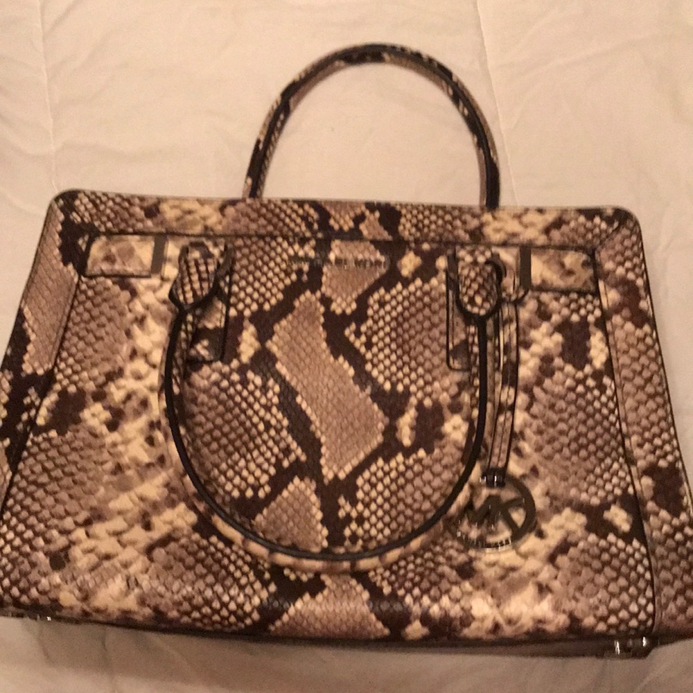 Michael kors snake skin bag